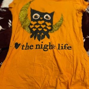 Orange owl shirt